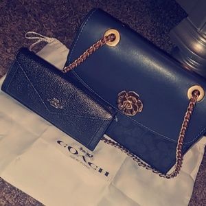 Coach parker handbag and wallet